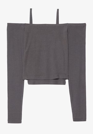 Tops ar garām piedurknēm - dark grey