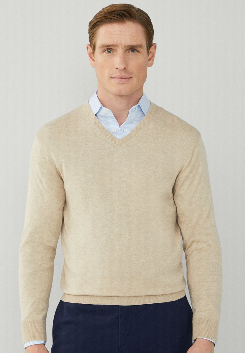 Hackett London - Sweter/beżowy - Zalando.pl