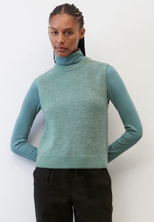 SLEEVELESS ROUND NECK - Pullover - lake green melange