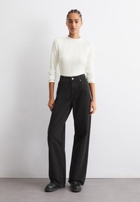 Marc O'Polo DENIM WIDE LEG - Platėjantys džinsai - black multi