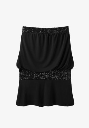 Stradivarius, COMBINED SEQUIN MINI DRESS - Robe de soirée - black