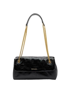 CON CATENA EFFETTO CRACKLE - Sac à main - black milano
