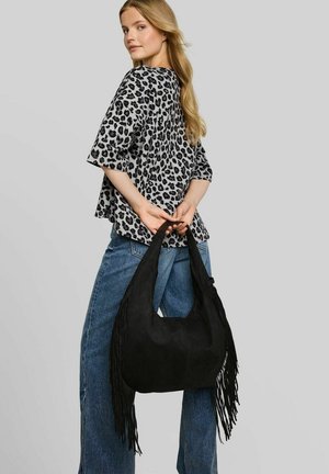 TOM TAILOR DENIM, TOM TAILOR DENIM BAGS TTDEYANIRA BEUTELTASCHE MIT FRANSEN - Sac à main - schwarz   black