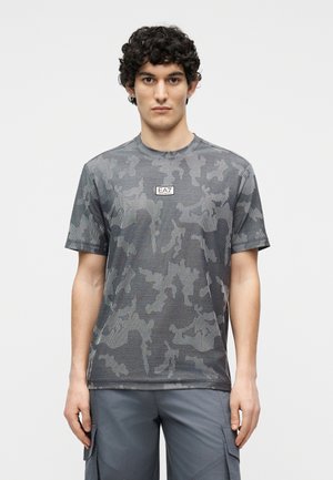 VENTUS RUNNING TEE - Nyomott mintás póló - black