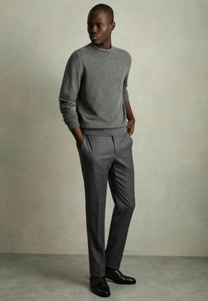 REGULAR FIT -  VINCE ARGYLE CREW-NECK  - Neule - mid grey melange