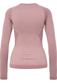 Hummel SEAMLESS TIGHT  - Sport T-Shirt - woodrose rose/taupe/melange