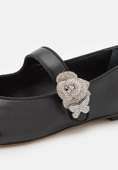 Sophia Webster TITANIA - Pahkluurihmadega baleriinad - black/crystal