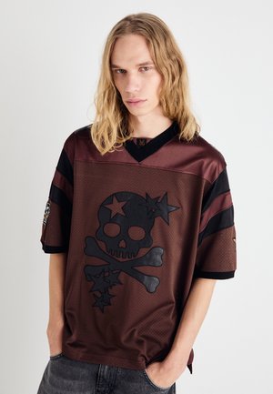 Jaded London SKULL SPORTS - Tričko s potlačou - brown