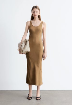 & OTHER STORIES, & OTHER STORIES BIAS-CUT MIDI DRESS - Denné šaty - brown