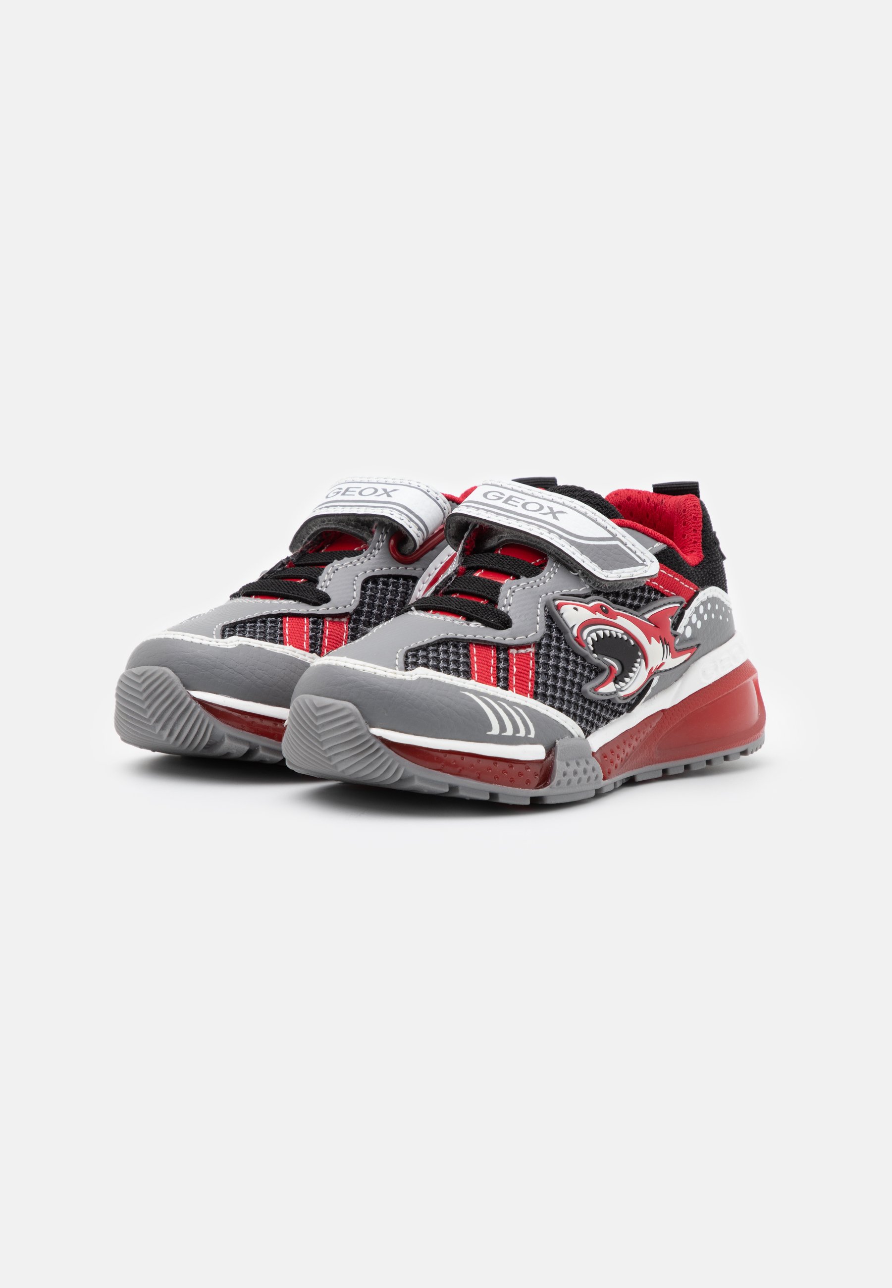 Geox BAYONYC BOY - Sneakers basse - grey/red/grigio - Zalando.it