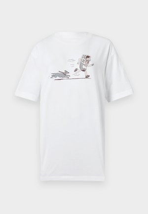 New Balance NEWBIE CHASE UNISEX - Tricou cu imprimeu - white