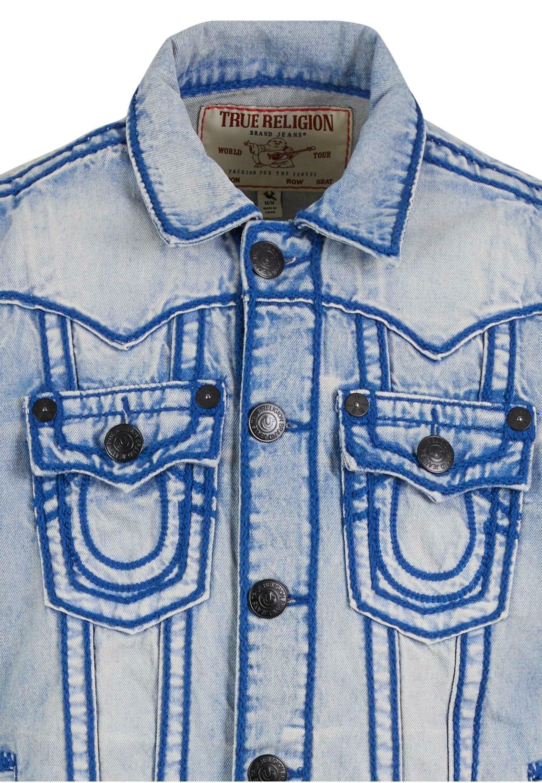 True Religion ROPE STITCH JIMMY - Denim jacket - light washed blue