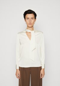 Calvin Klein SHINE TIE BLOUSE - Camicia - vanilla ice