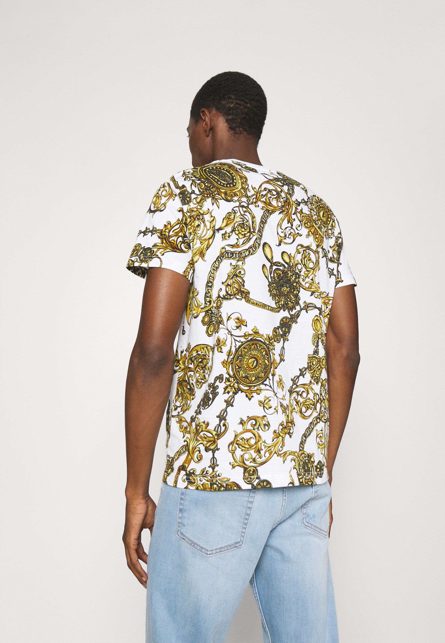 Versace Jeans Couture REGALIA BAROQUE - Print T-shirt - bianco/gold/white -  Zalando.co.uk