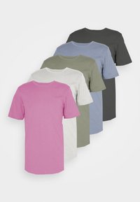 JJENOA TEE CREW NECK 5 PACK - Basic póló - dark grey