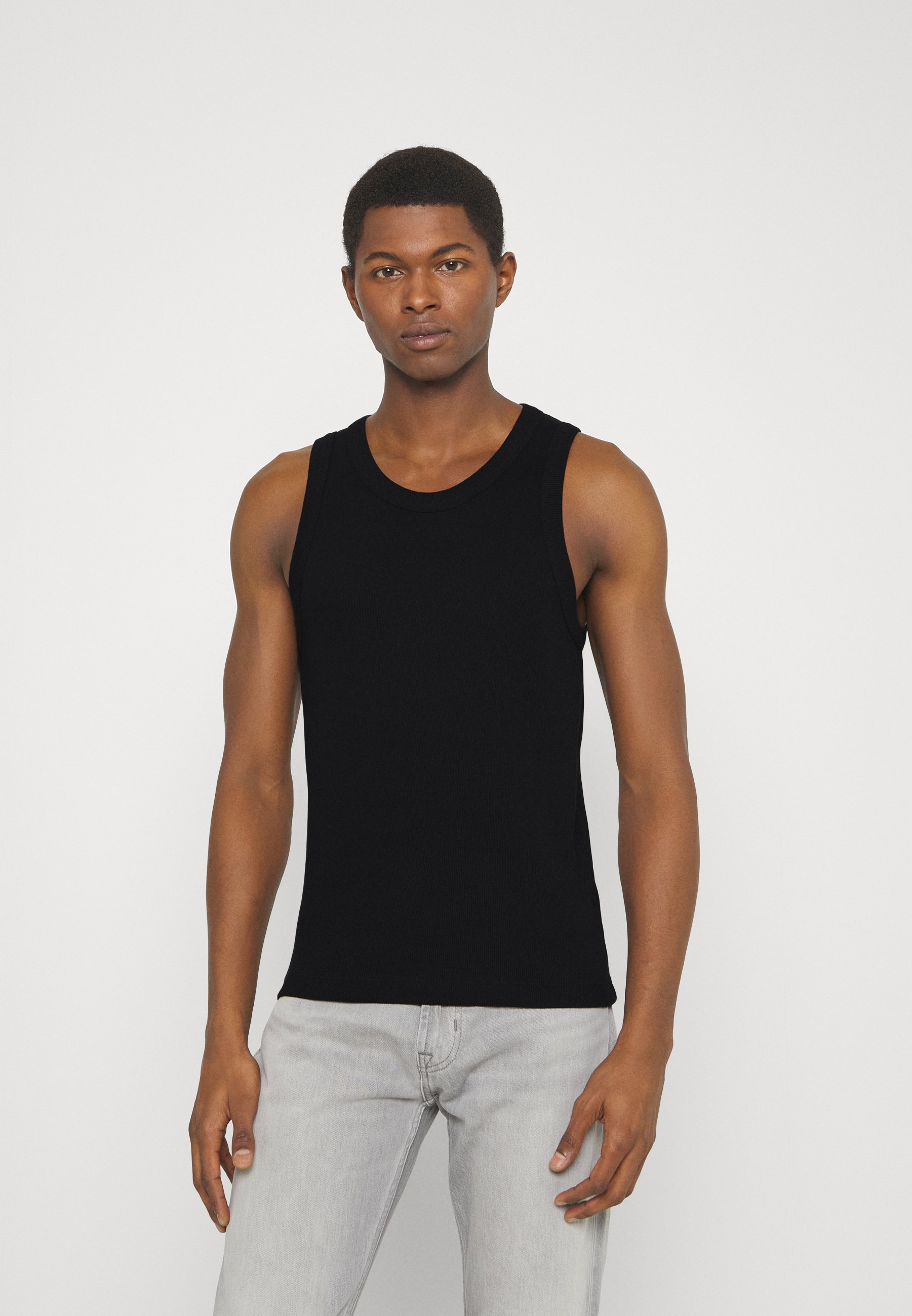 Débardeur Côtelé Homme - 100% Coton, Coupe Ajustée Surdimensionnée | Basique été, Confortable, Unisexe Jeune - 4