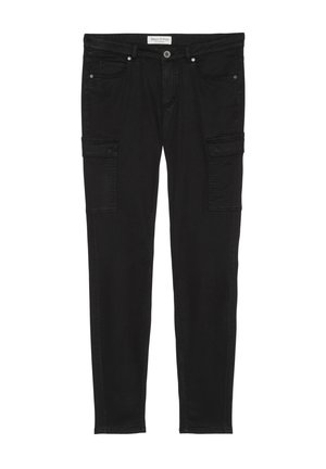 5 POCKET MID WAIST SLIM FIT LENGTH - Kapsáče - black