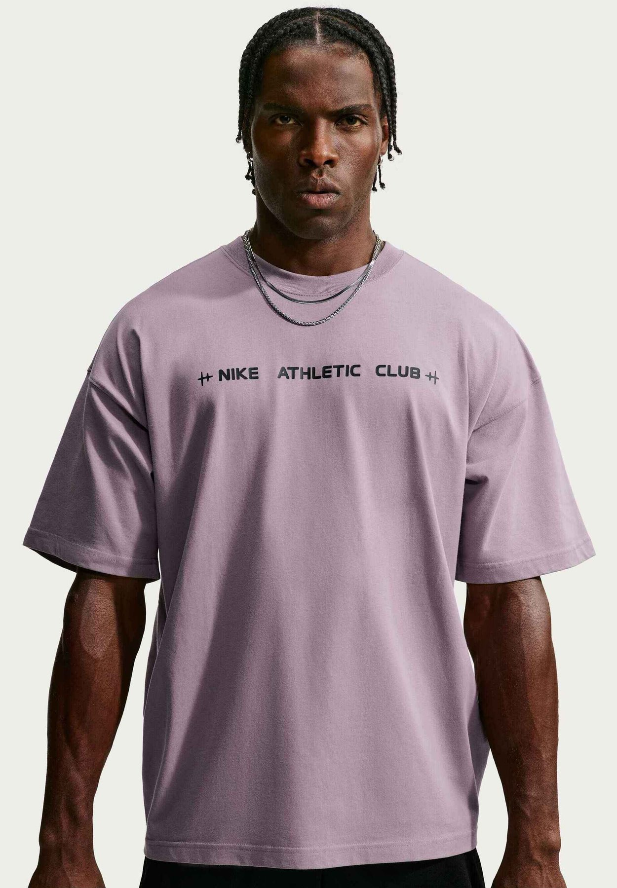Nike M NK TEE OS NAC - Print T-shirt - purple smoke/black