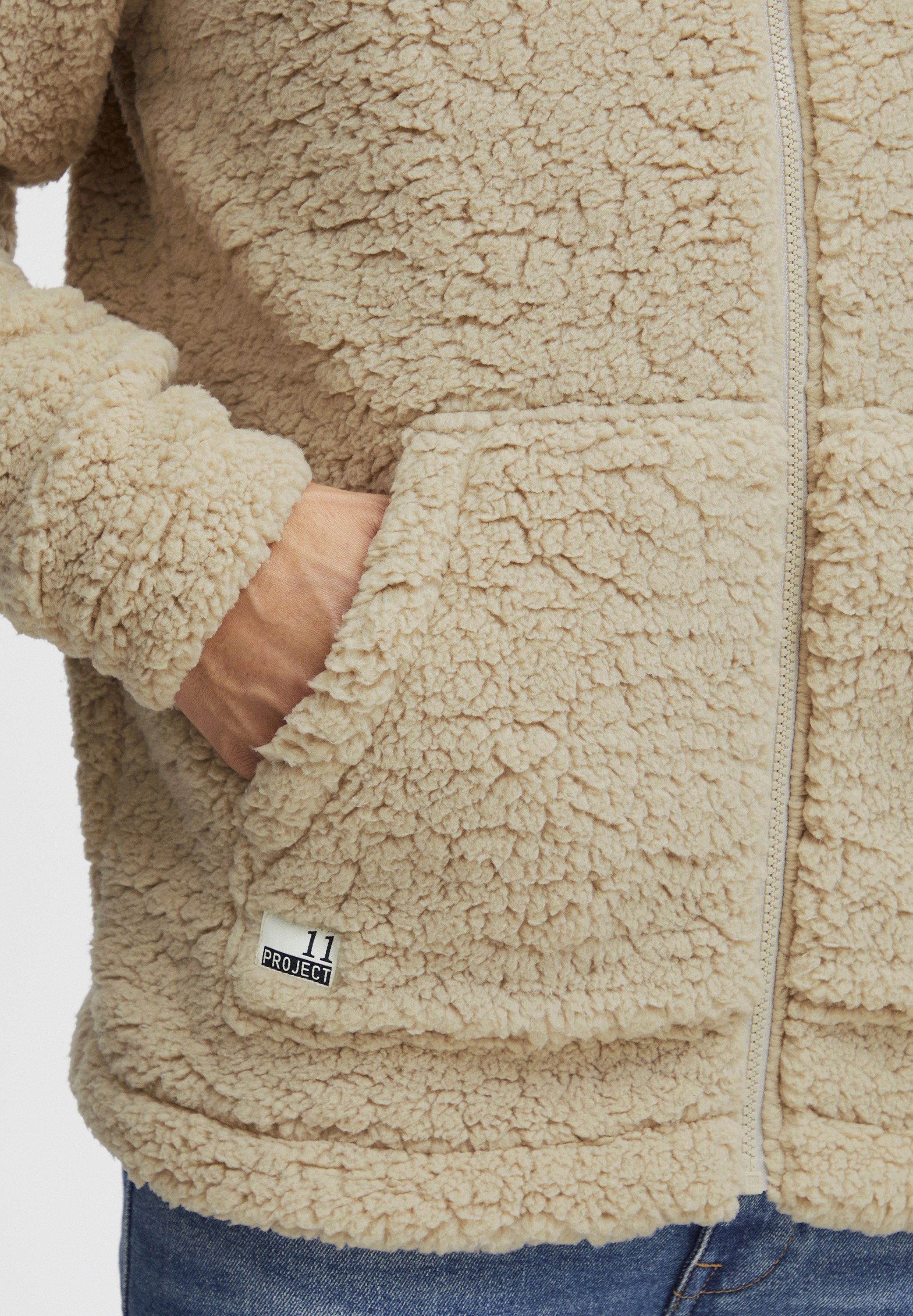 11 Project PRDEEN TEDDY - Fleece jacket - oatmeal/mottled beige