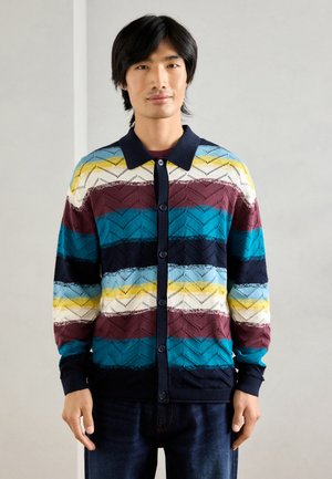 OPEN STRUCTURE CARDIGAN - Gilet - deep lagoon