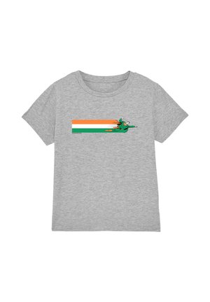Cotton Soul, SUPERMAN IRELAND SUPER IRISH FLAG UNISEX - Print T-shirt - mottled light grey