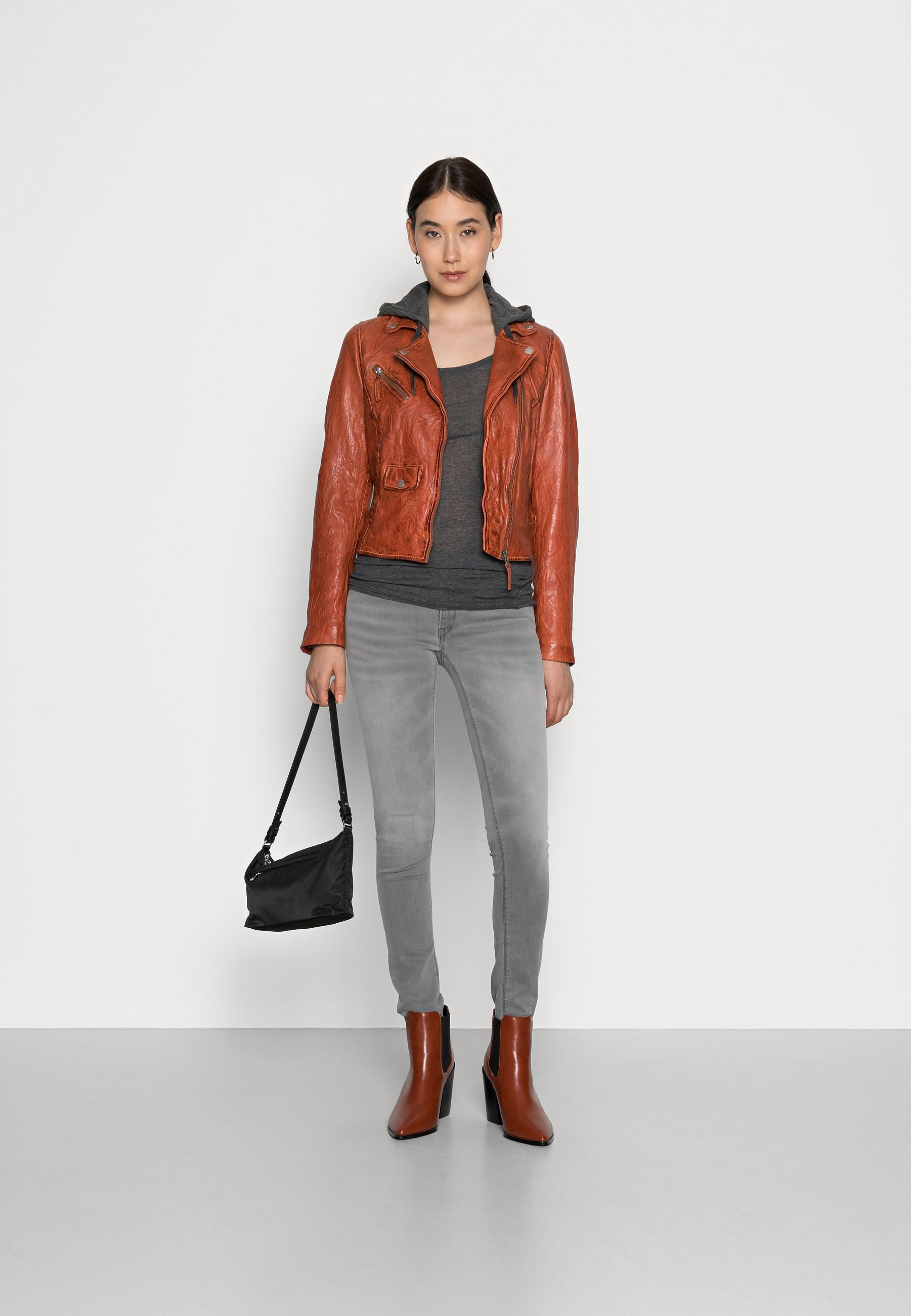 chestnut leather jacket