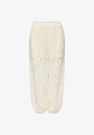 JDY, LACE TROUSERS JDYJULIA BALLOON FIT LACE TROUSERS - Pantalon classique - egret