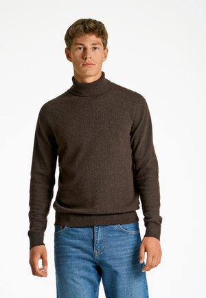 ROLL NECK - Strickpullover - brown mel