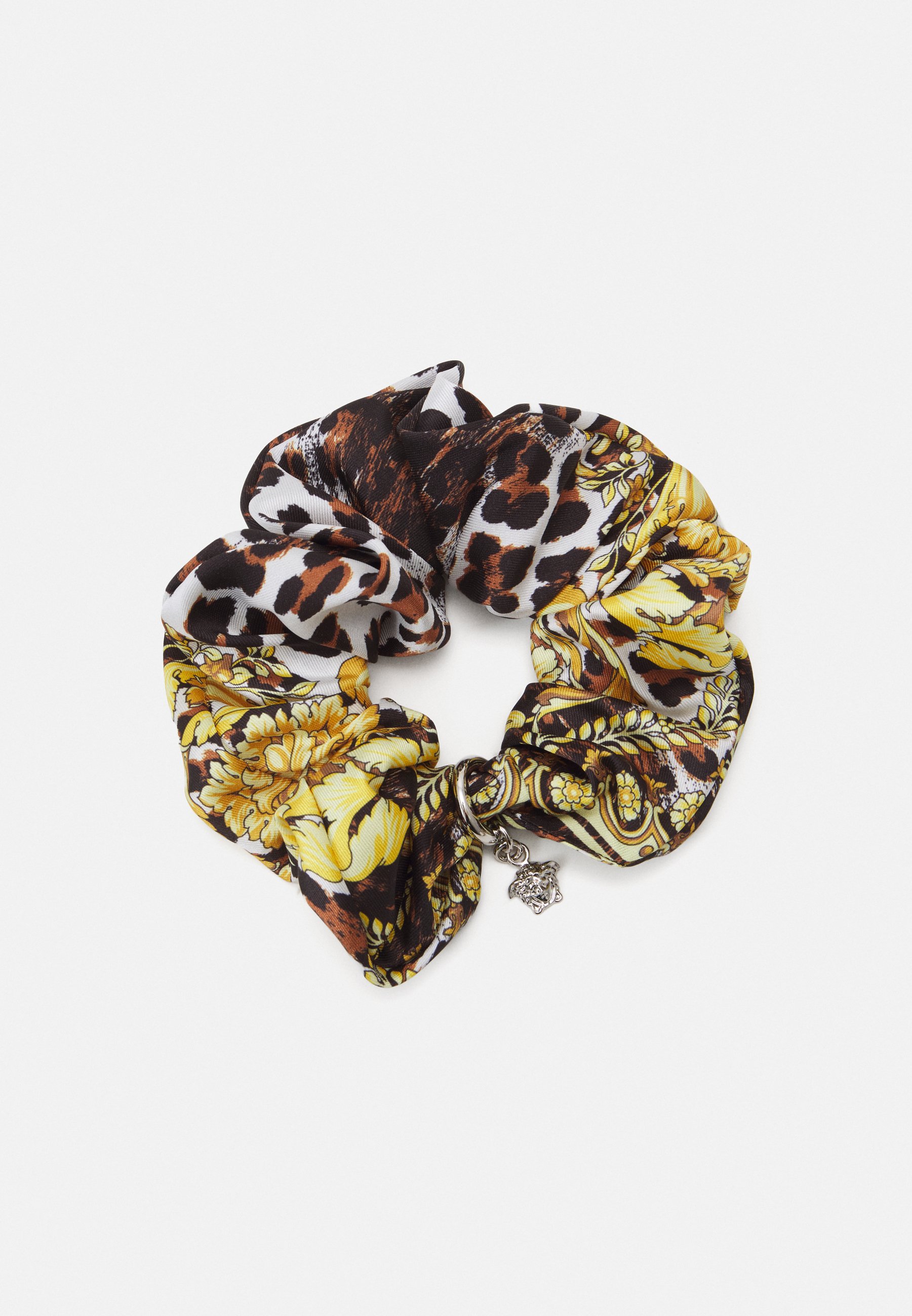 Versace Baroque Gold and White Hair Scrunchie The most beautiful hair accessories to buy online - nss G-Club main image 2
