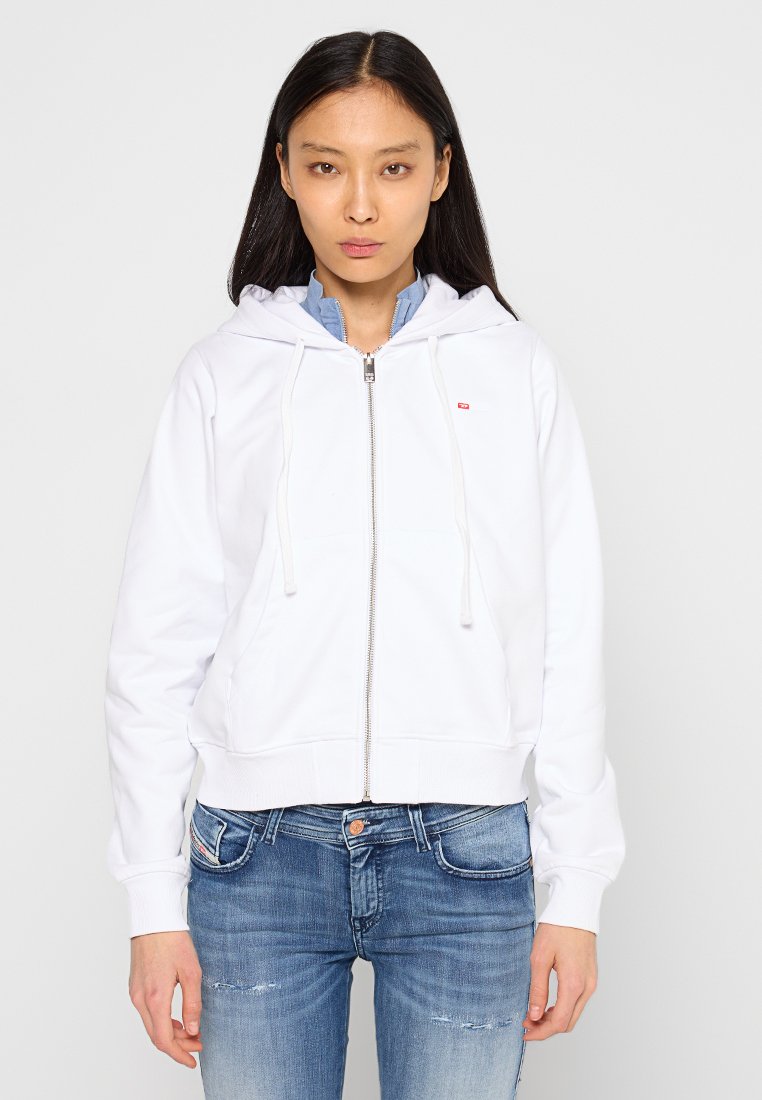 Diesel Sweater met rits wit