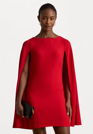 CAPE GEORGETTE COCKTAIL DRESS - Juhlamekko - red