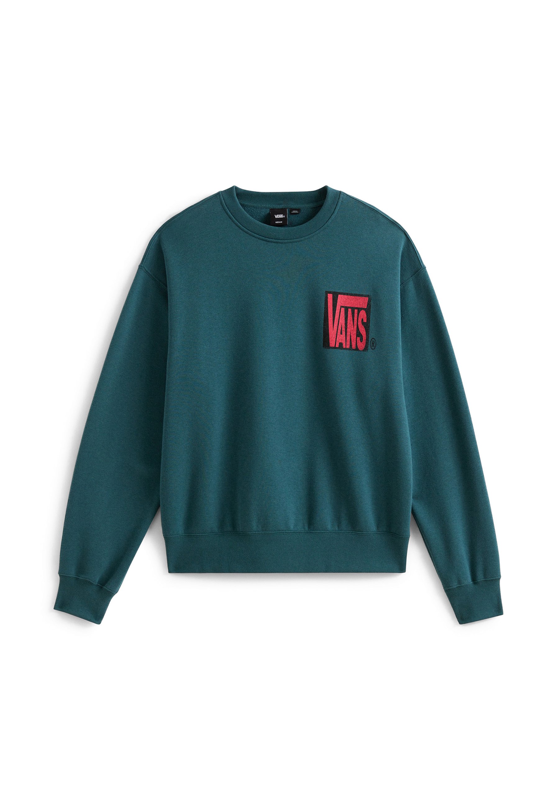 Vans STRETCH STACK CRACKLE CREW - Mikina - medium green