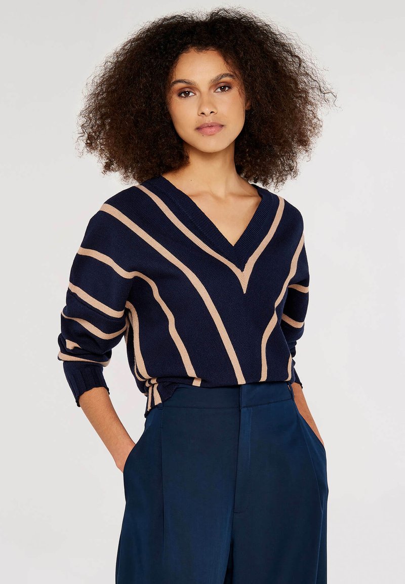 Apricot CHEVRON - Trui - navy