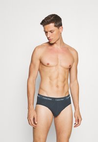 Calvin Klein Underwear HIP BRIEF 3 PACK COTTON STRETCH - Cuecas - hemisphere/direct green/blue flan