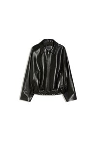 BELTED  EFFECT - Kunstlederjacke - black