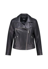 MS Mode Imitatieleren jas black/zwart