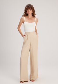 adL WIDE LEG  - Broek - Beıge