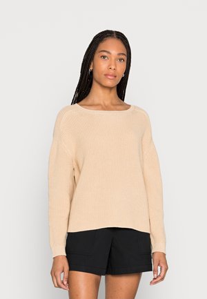 LONGSLEEVE ROUND NECK - Svetr - cream