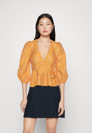 Monki Bluse - orange shimmer
