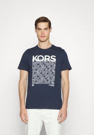 NEWSPRINT TEE - T-shirt con stampa - dark blue