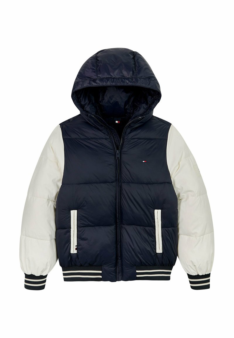 hooded puffer jacket tommy hilfiger mantel mit kapuze