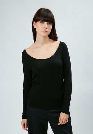 INFLUENCER U-NECK  - Maglietta a manica lunga - black