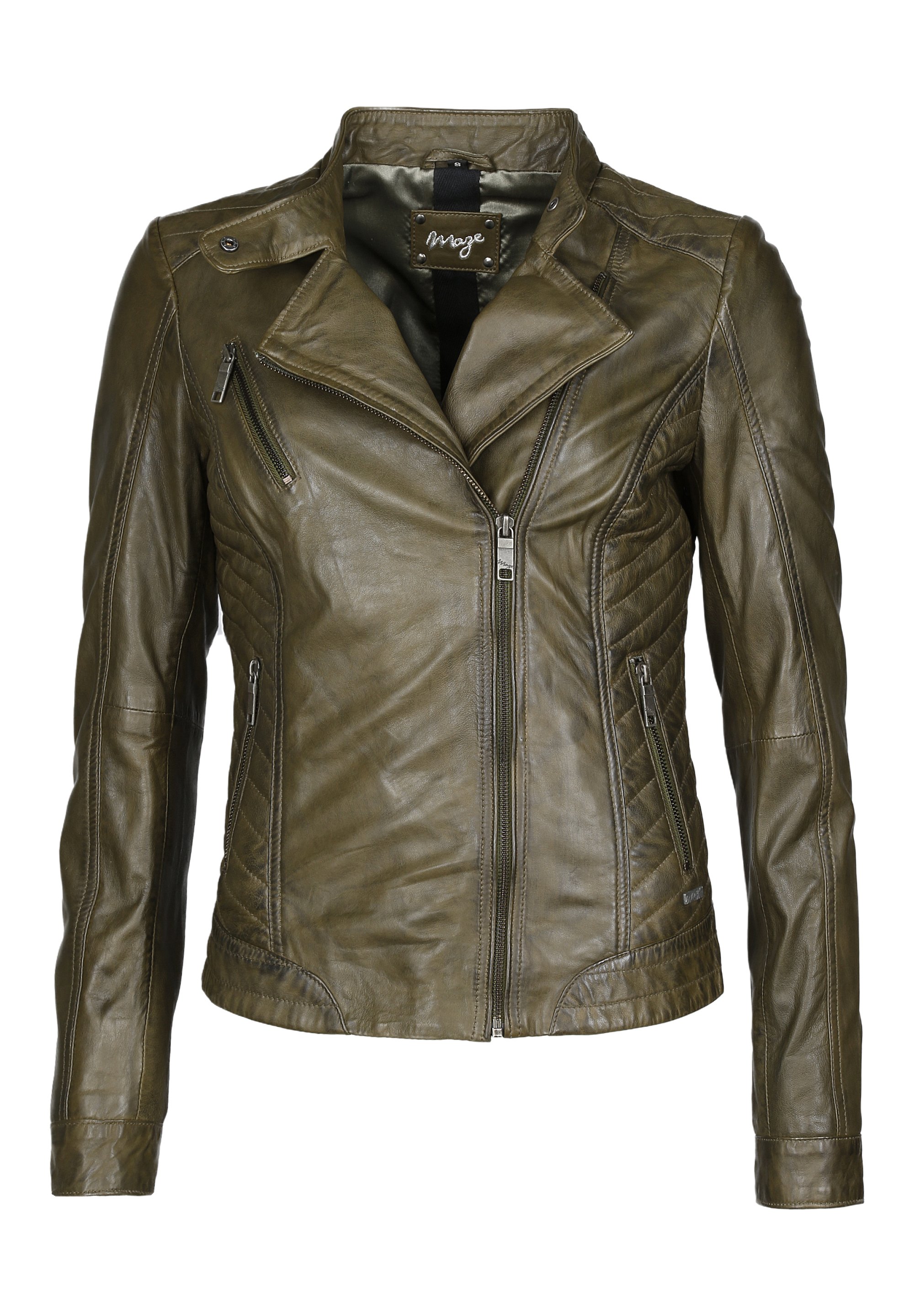 green ladies leather jacket
