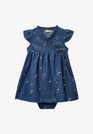 Monoprix, PORTEFEUILLE AVEC BLOOMER BRODÉS - Robe en jean - denim