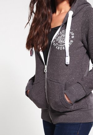 Tröja med dragkedja - dark grey