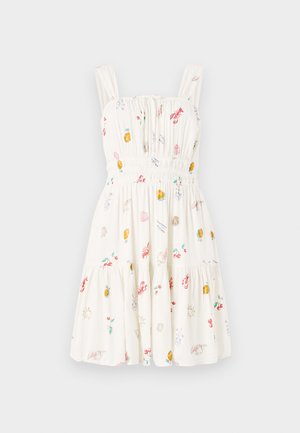 GAP TIE FRONT SMOCKED MINI - Day dress - ditsy shell