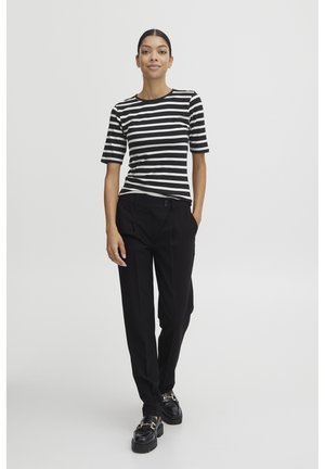 b.young BYPAMILA STRIPE - T-shirt imprimé - off white mix