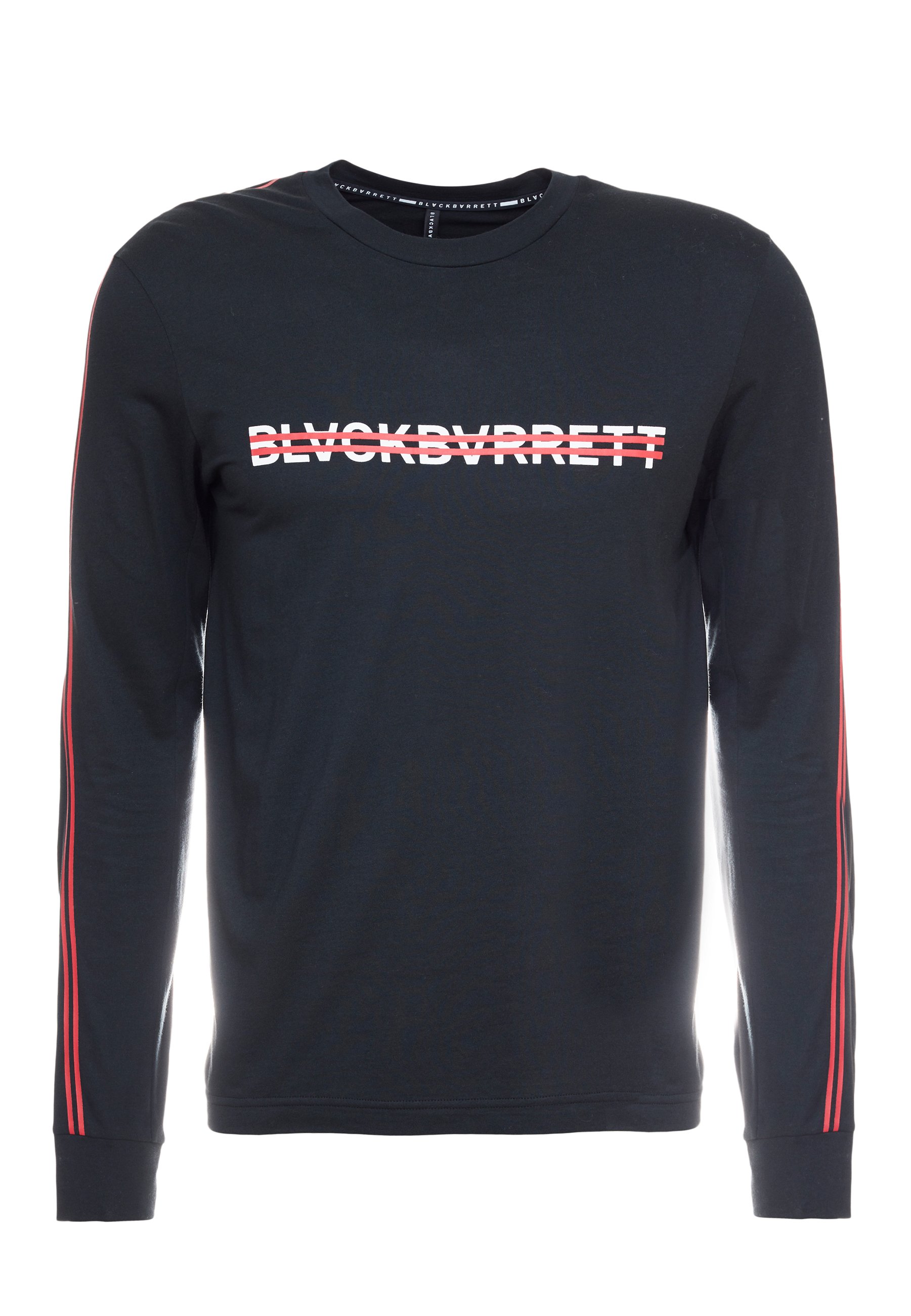Neil Barrett BLACKBARRETT STRIPE LOGO LONG SLEEVE Topper WHITE Logo shirt Neil Barrett Langermede skjorter - Herreklær er billig