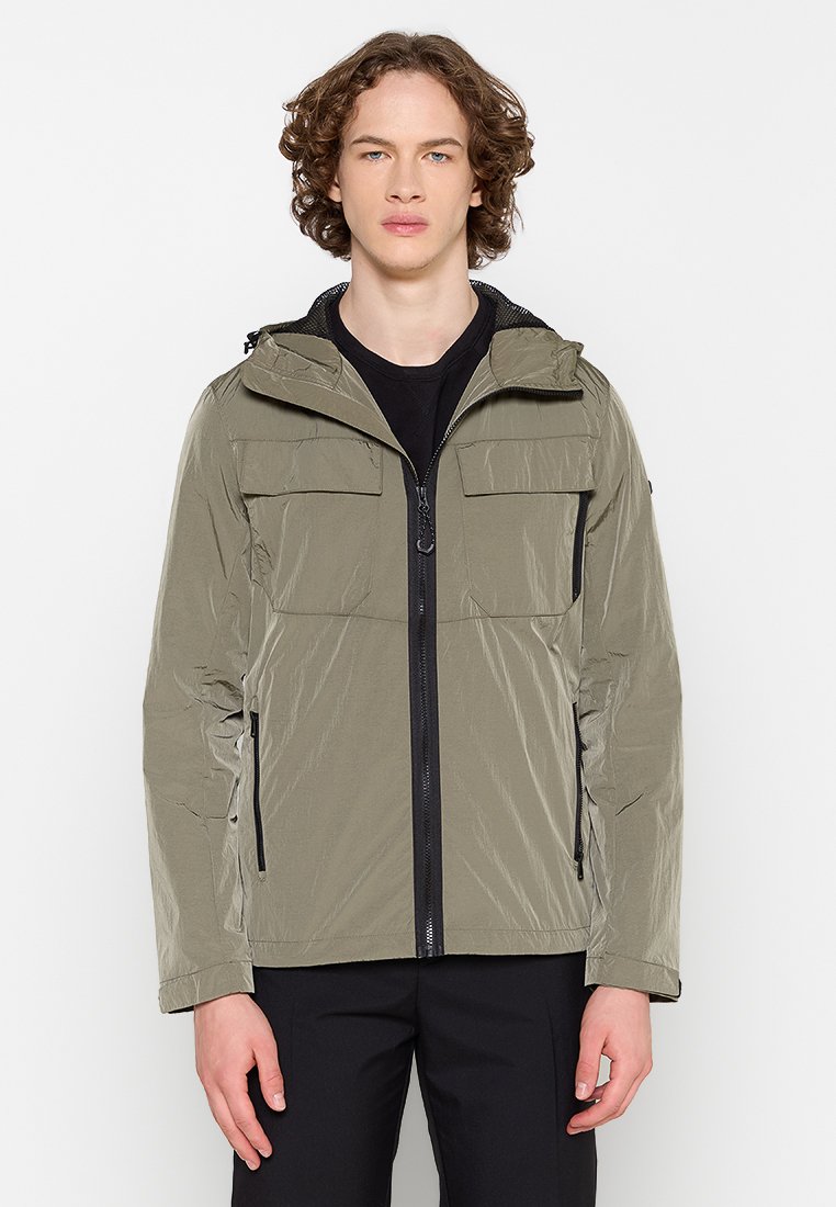 Hackett London Lichte jas olijfgroen