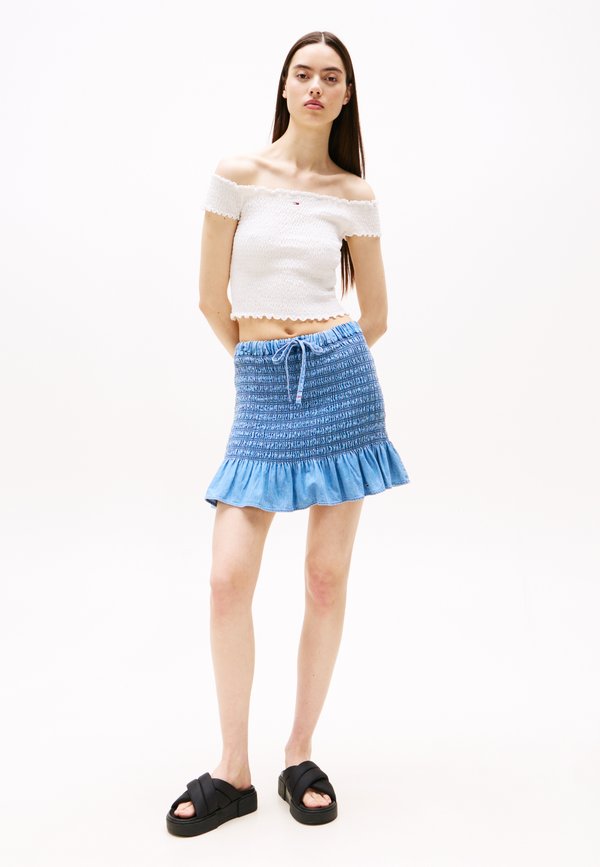 CHAMBRAY SKIRT - Denim skirt - denim medium3